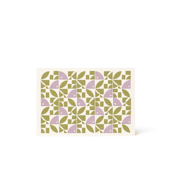 BLOOM Letterpress Card <br>Olive/Mauve - Esme Winter