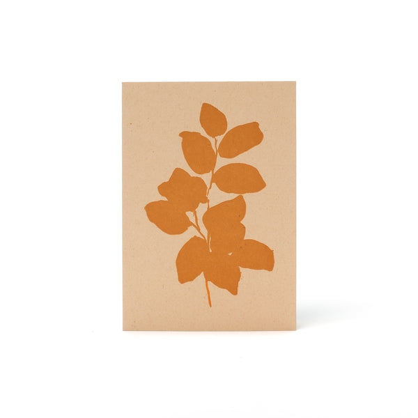 Leaves Letterpress Card <br>Orange - Esme Winter