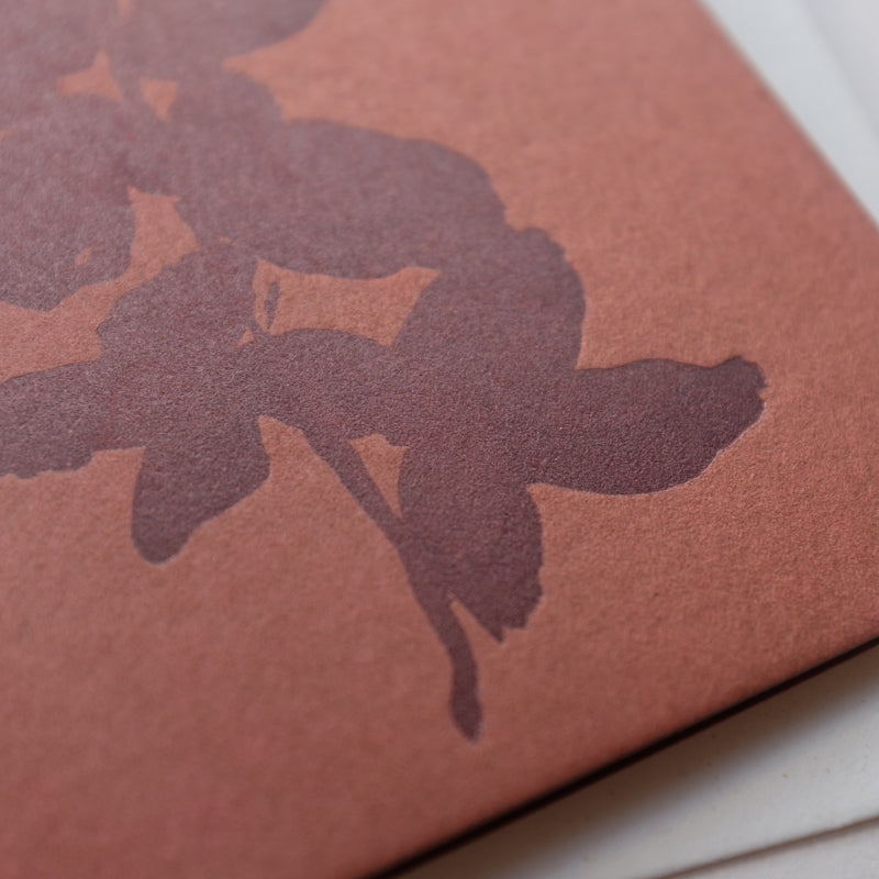 Leaves Letterpress Card <br>Red - Esme Winter